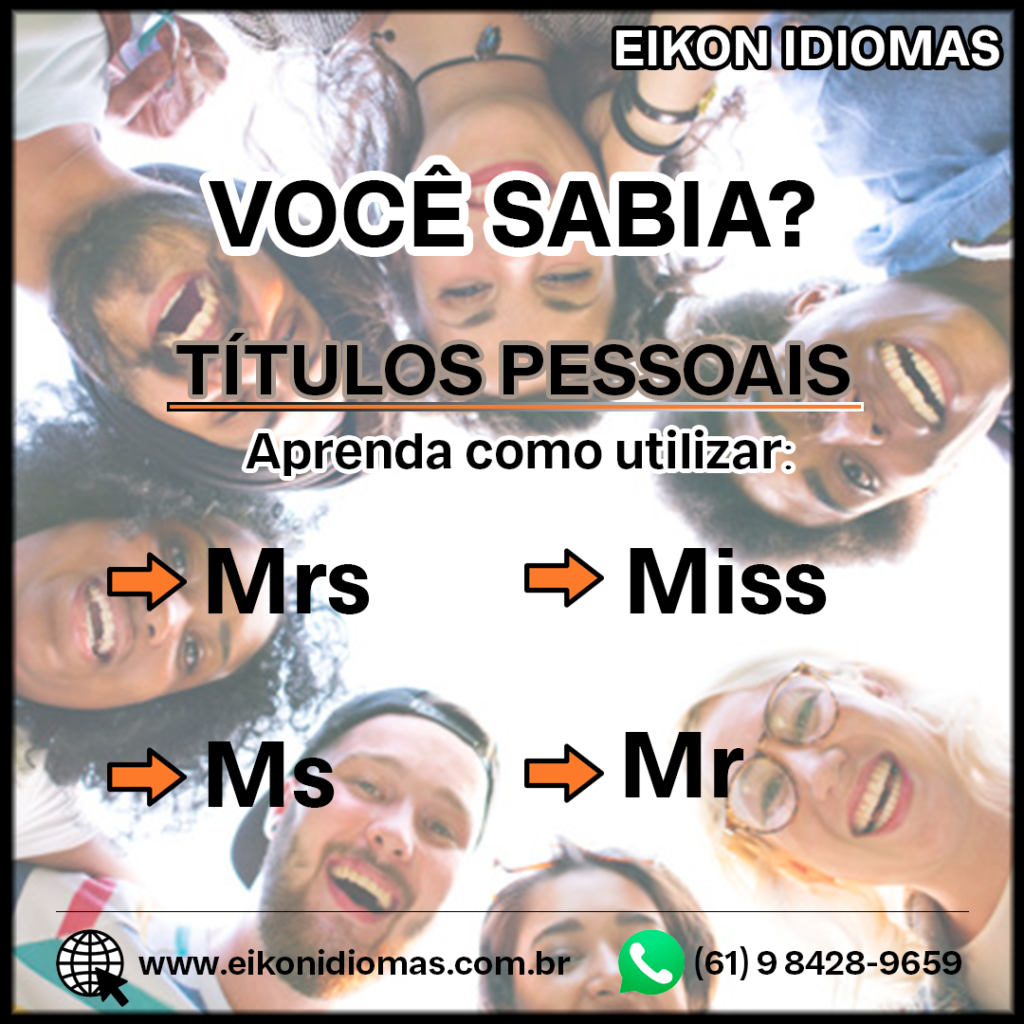 Títulos Pessoais em inglês